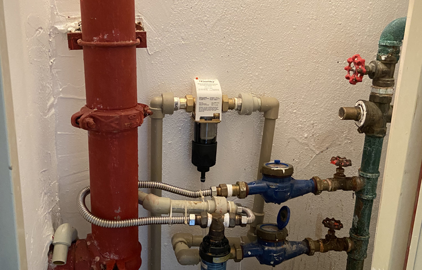 上海黃埔區(qū)客戶安裝超濾凈水器+前置過濾器